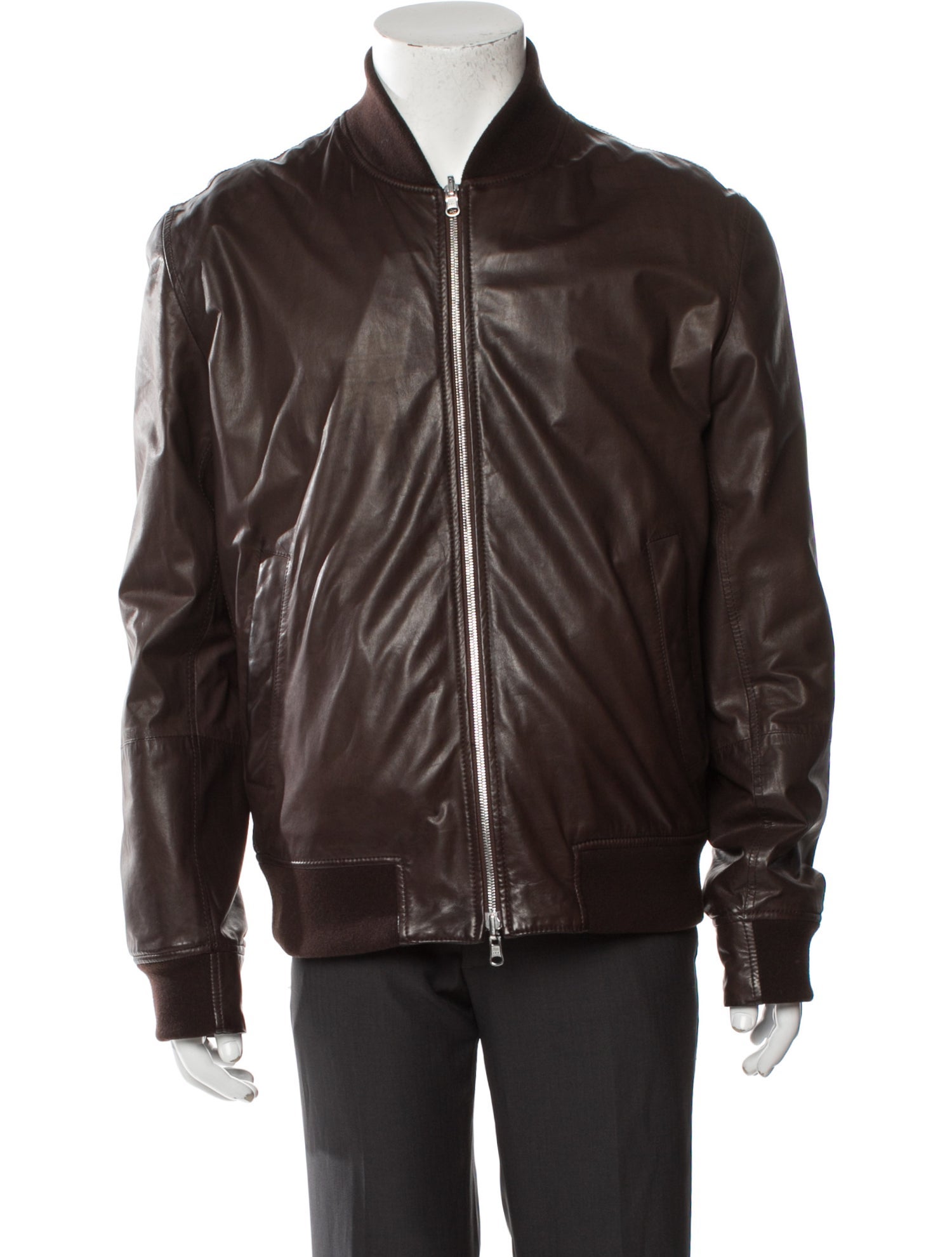 BRUNELLO CUCINELLI Leather bomber jacket THE OUTNET