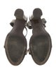 Brunello Cucinelli Monili Leather T-Strap Sandals