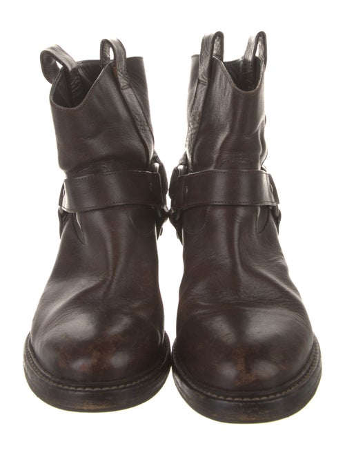 Brunello Cucinelli Monili Leather Moto Boots