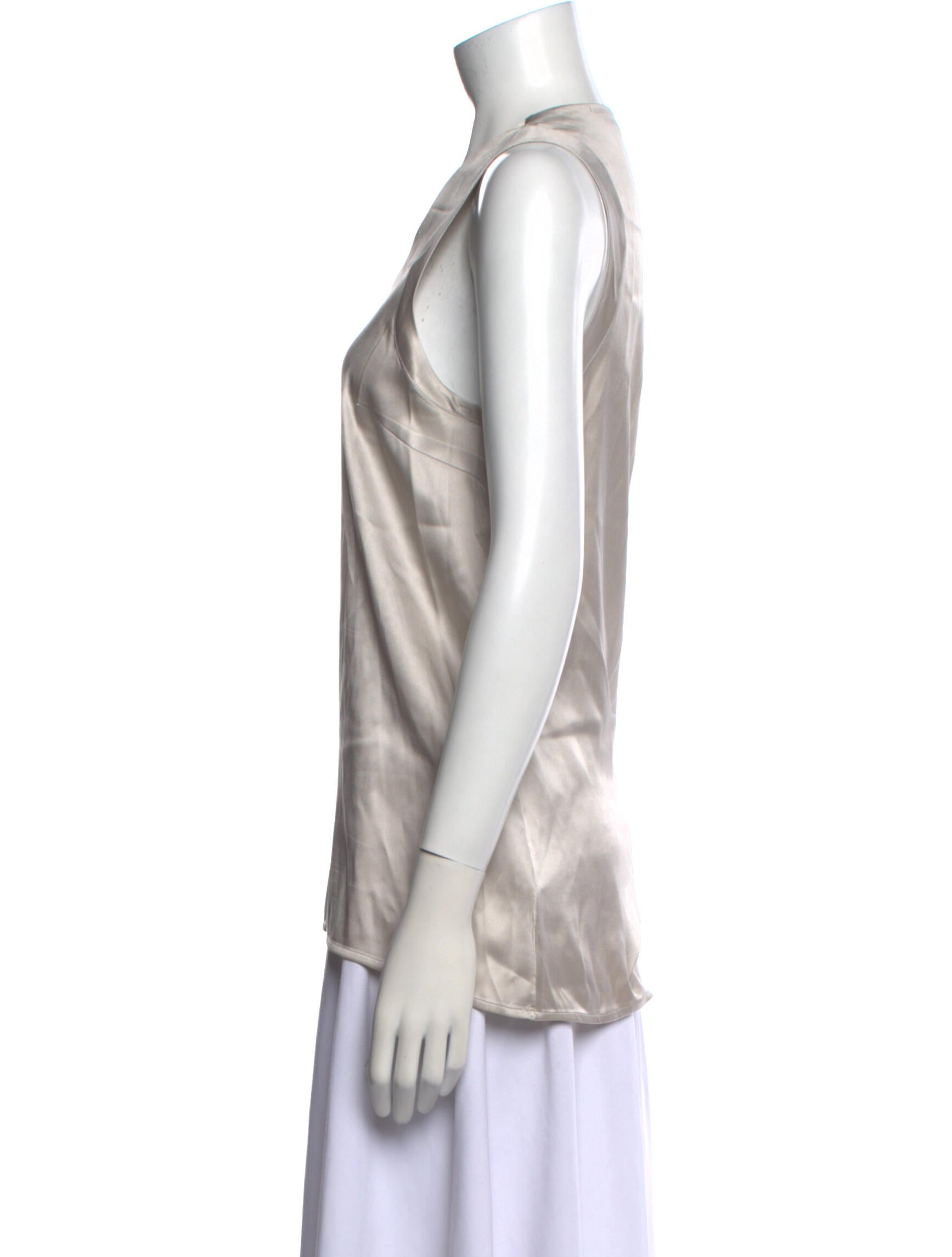Brunello Cucinelli Silk V-Neck Top