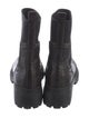 Brunello Cucinelli Leather Beaded Accents Combat Boots