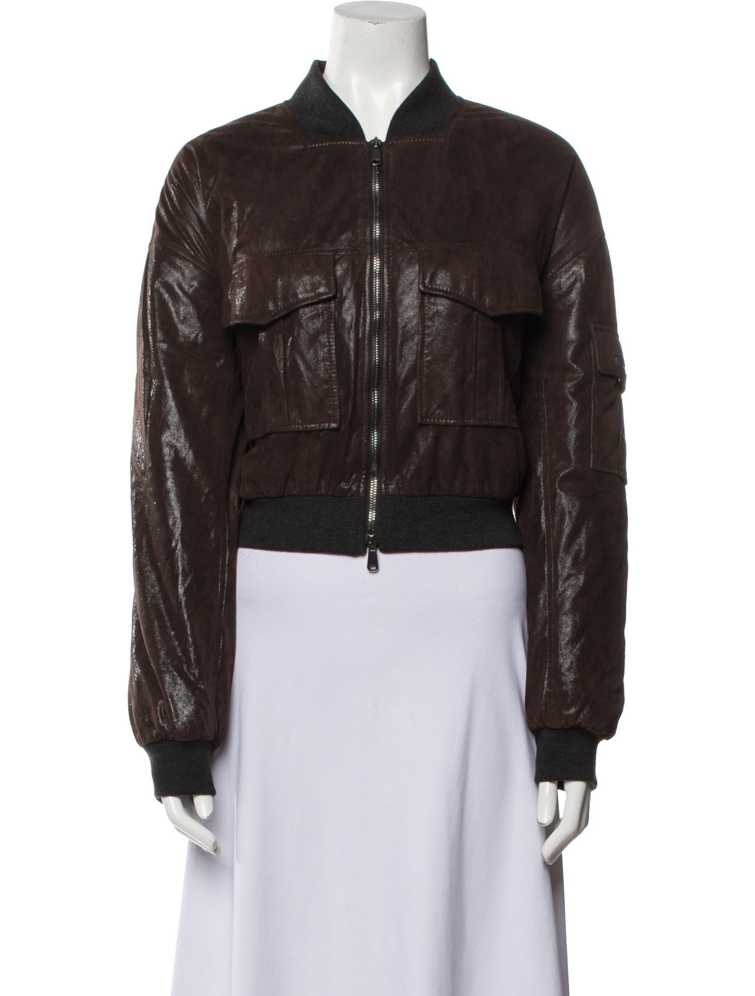 Brunello Cucinelli Leather Bomber Jacket