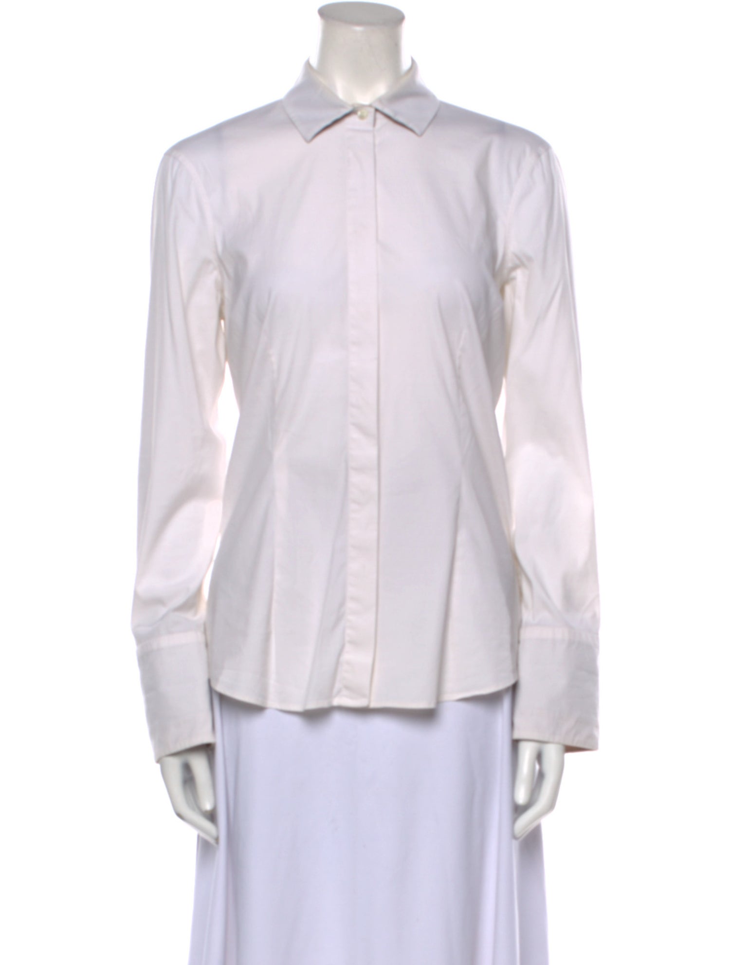 Brunello Cucinelli Long Sleeve Button-Up Top