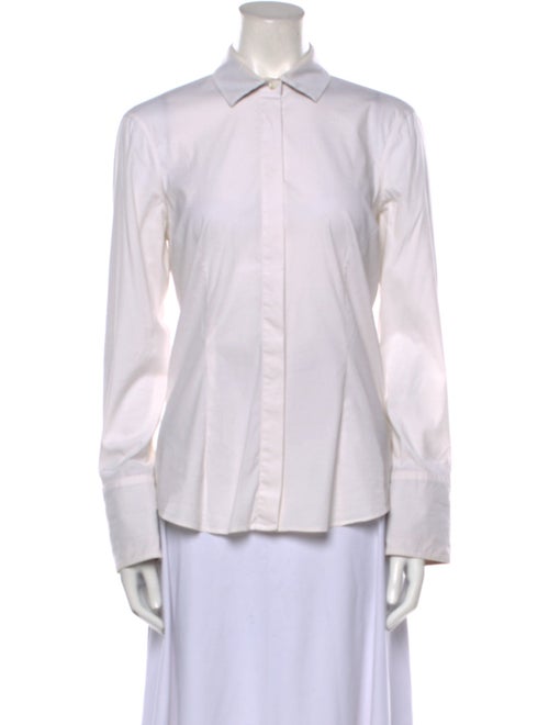 Brunello Cucinelli Long Sleeve Button-Up Top