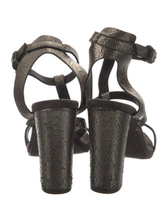 Brunello Cucinelli Leather T-Strap Sandals