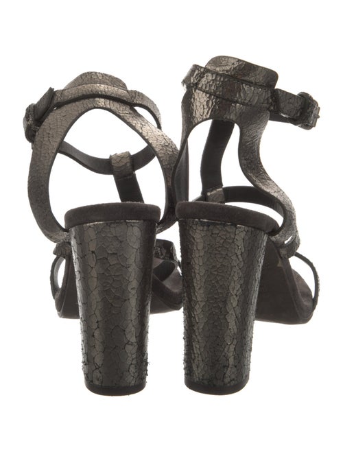 Brunello Cucinelli Leather T-Strap Sandals