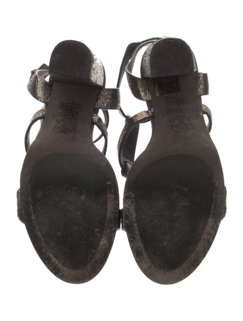Brunello Cucinelli Leather T-Strap Sandals