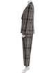 Brunello Cucinelli Virgin Wool Plaid Print Pantsuit