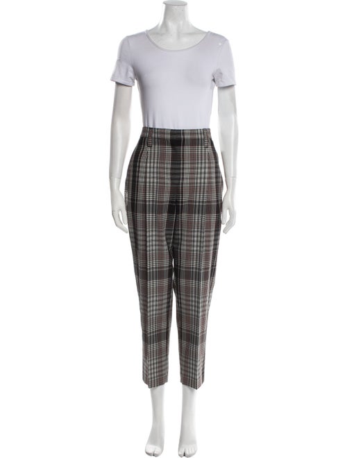 Brunello Cucinelli Virgin Wool Plaid Print Pantsuit