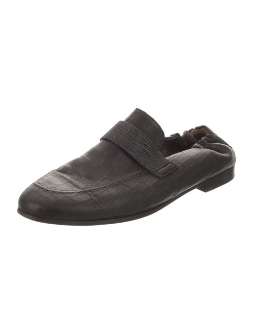 Brunello Cucinelli Monili Leather Mules