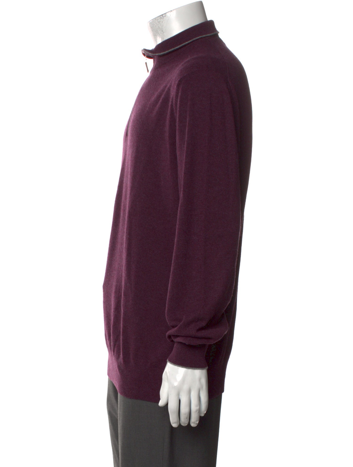 Brunello Cucinelli Cashmere Mock Neck Polo Sweater