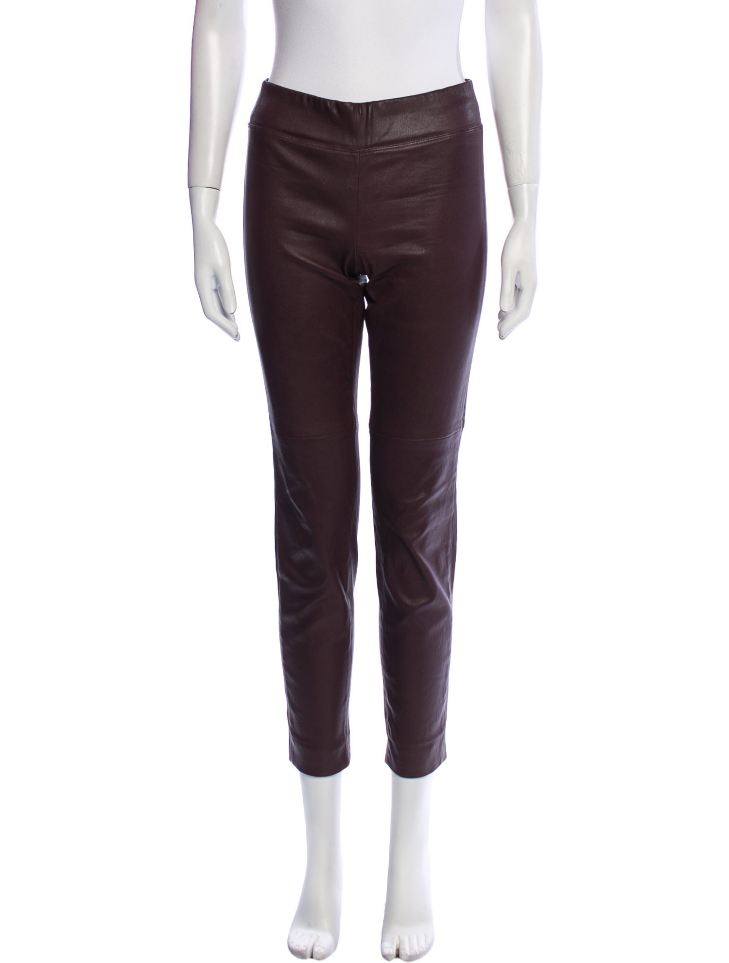 Brunello Cucinelli Leather Skinny Leg Pants