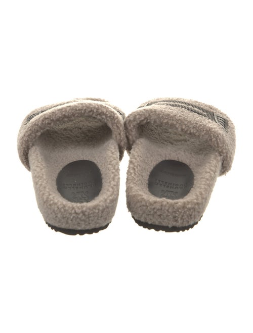 Brunello Cucinelli Shearling Beaded Accents Espadrilles