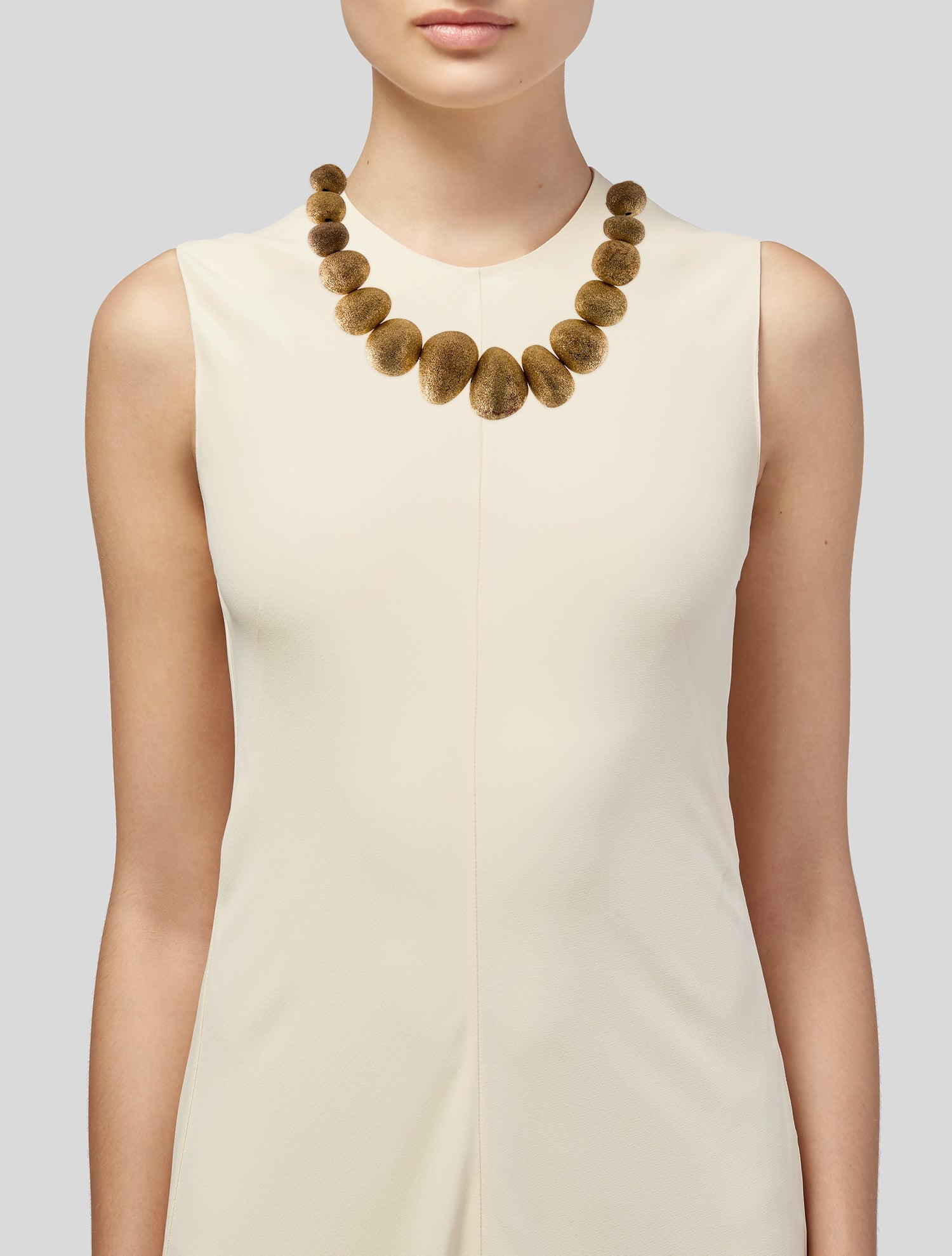 Brunello Cucinelli Glitter Bead Strand Collar Necklace