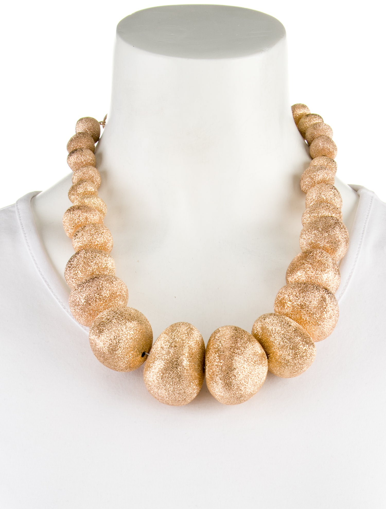 Brunello Cucinelli Glitter Bead Strand Collar Necklace