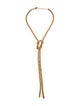Brunello Cucinelli Beaded Knot Lavalier Necklace