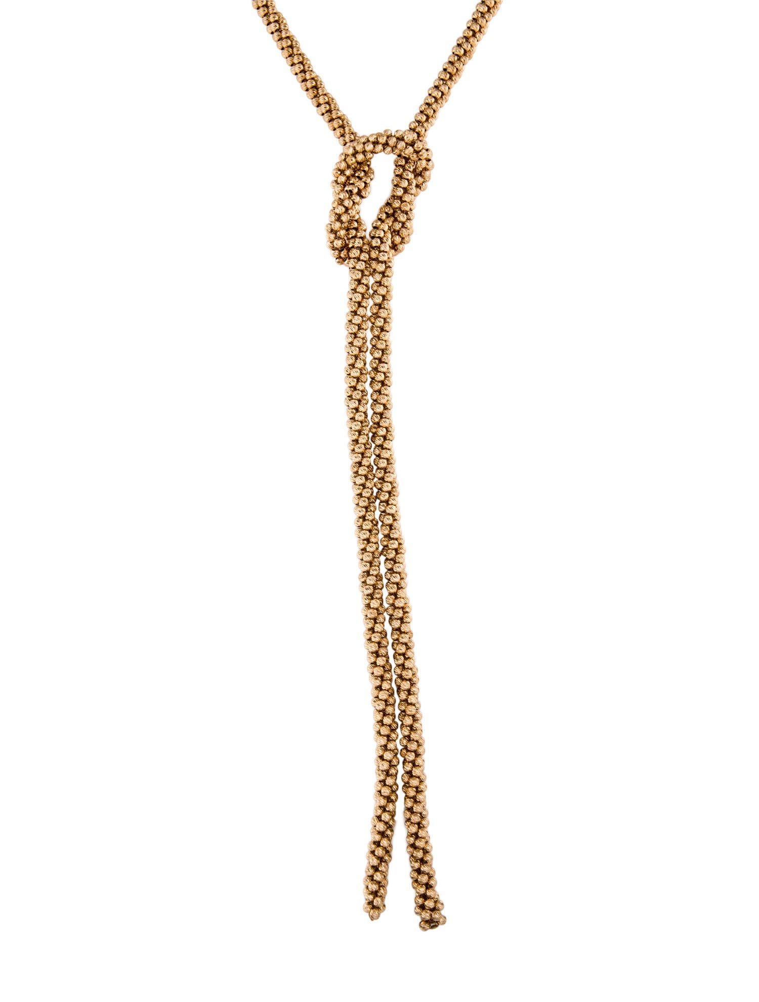 Brunello Cucinelli Beaded Knot Lavalier Necklace