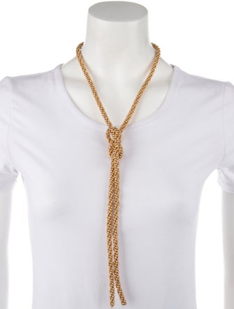 Brunello Cucinelli Beaded Knot Lavalier Necklace