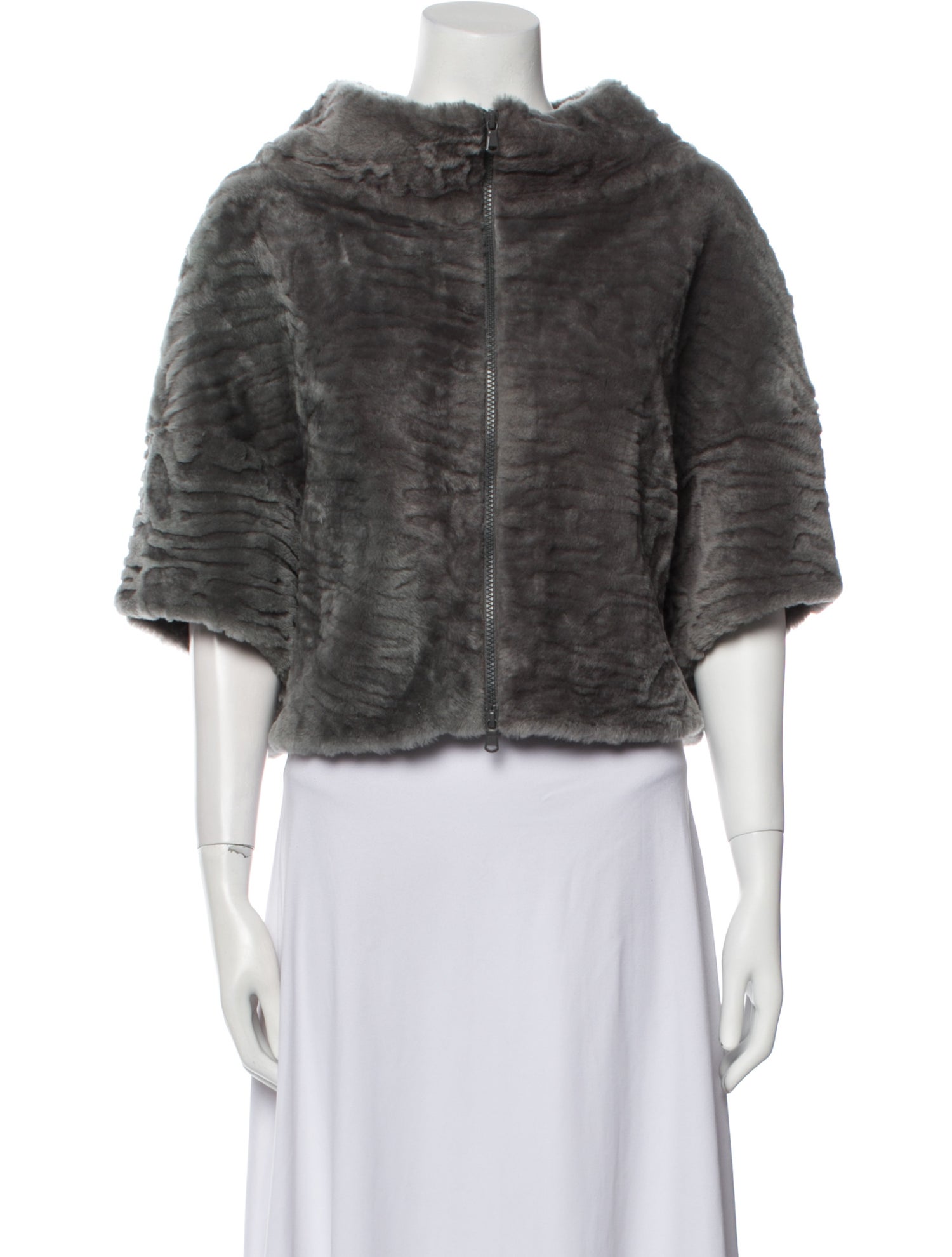 Brunello Cucinelli Shearling Faux Fur Jacket
