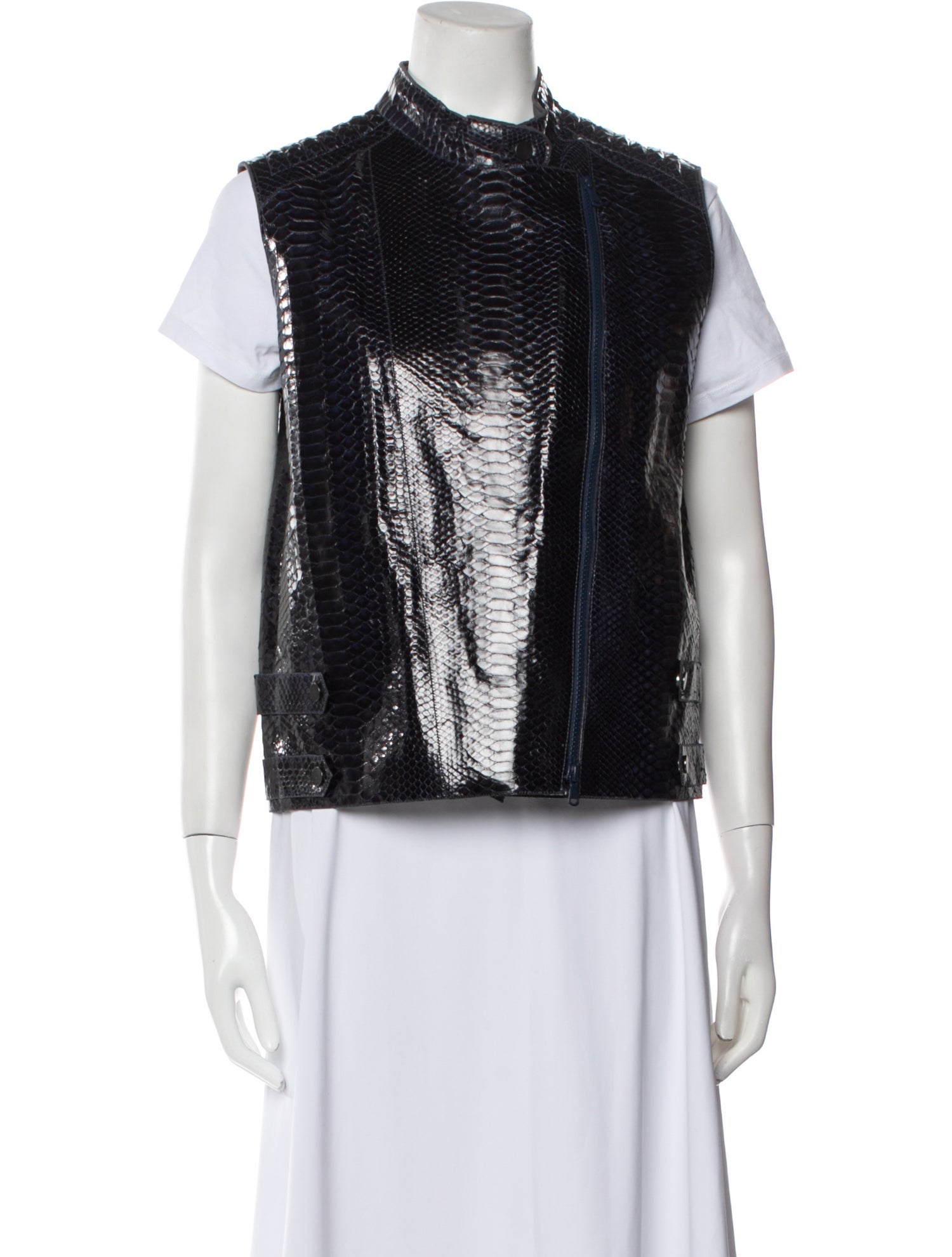 Brunello Cucinelli Embossed Leather Vest