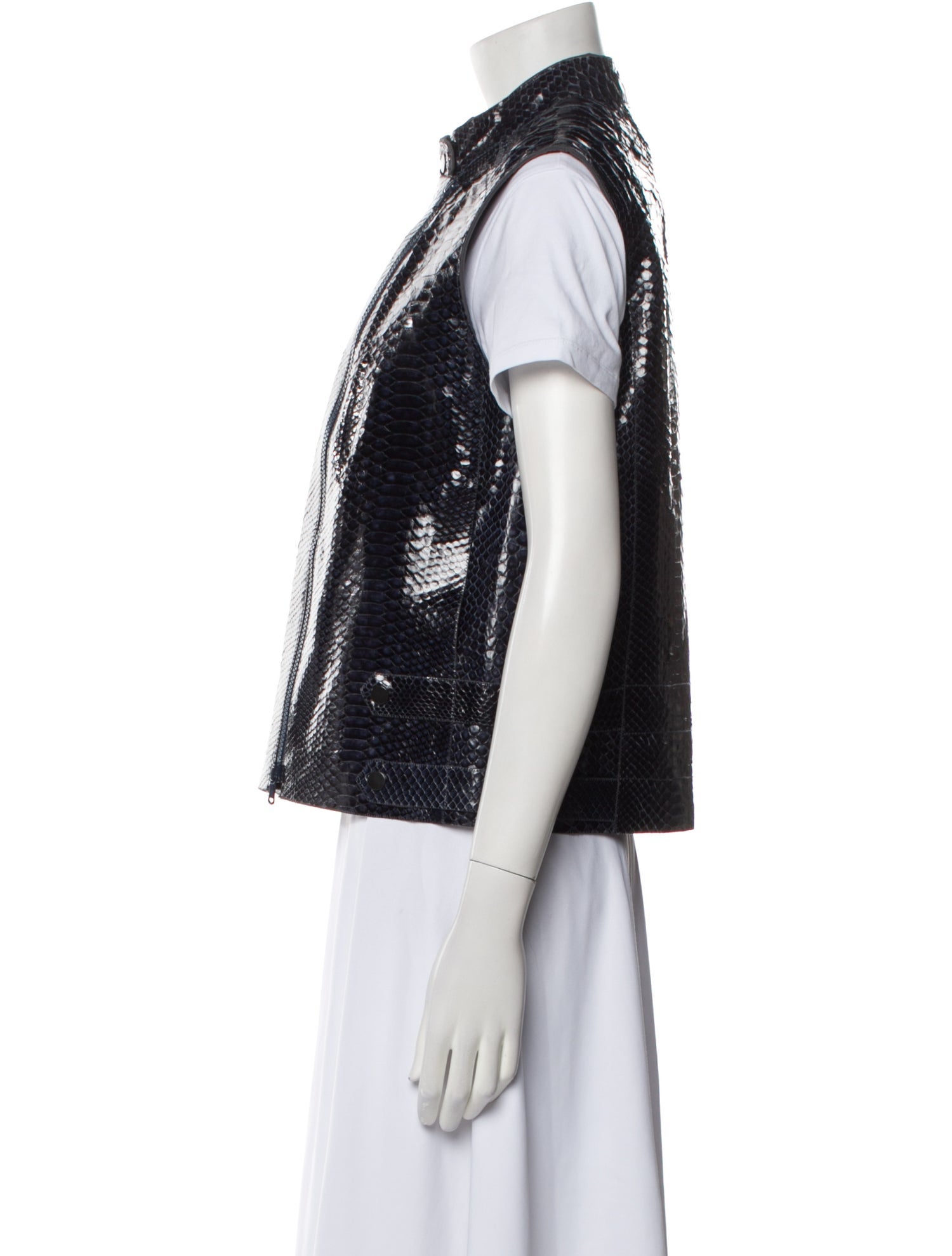 Brunello Cucinelli Embossed Leather Vest