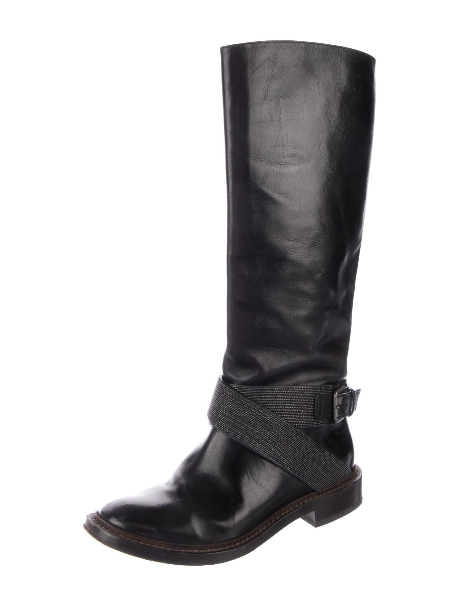 Brunello Cucinelli Leather Riding Boots