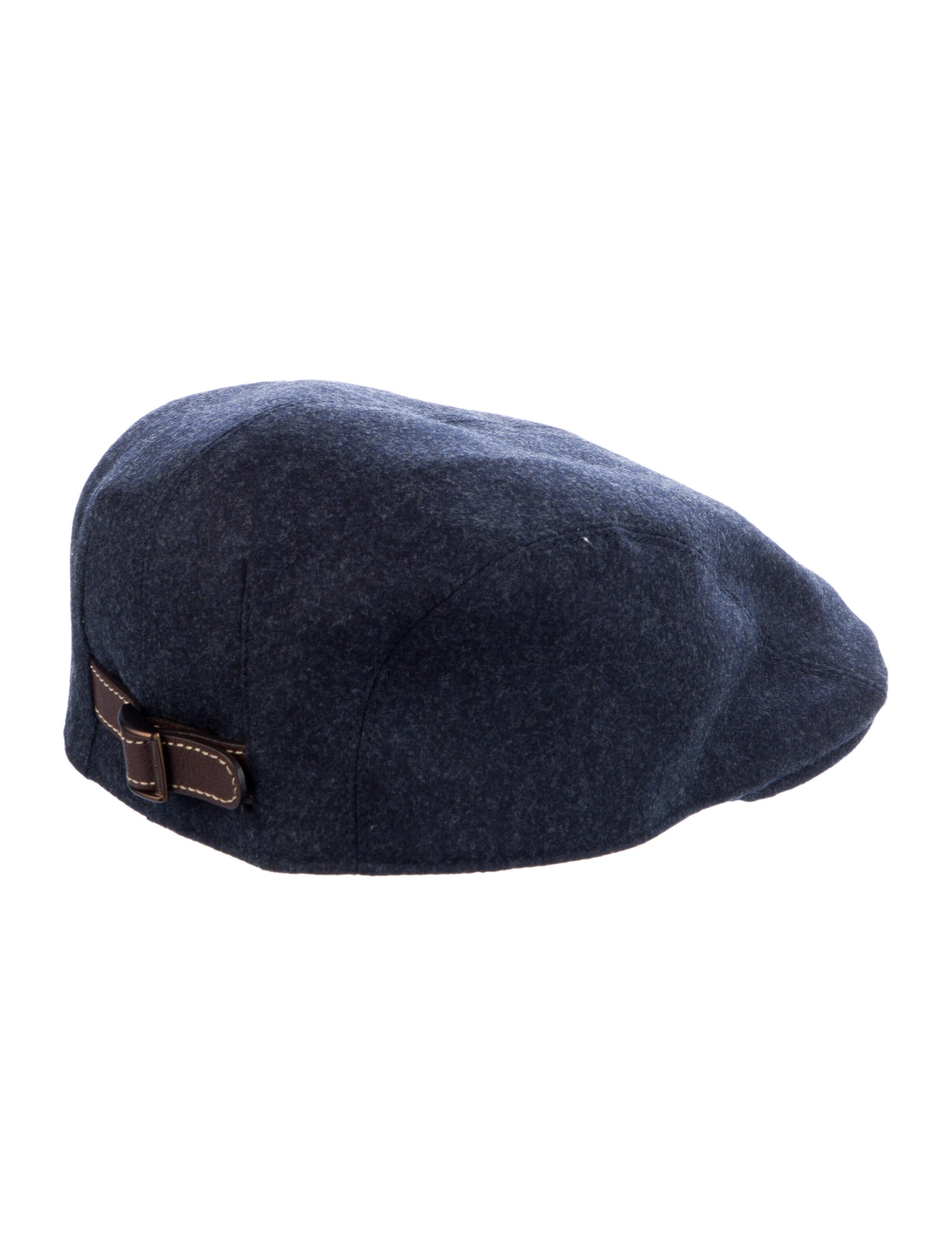 Brunello Cucinelli Blue Embroidery Newsboy Hat