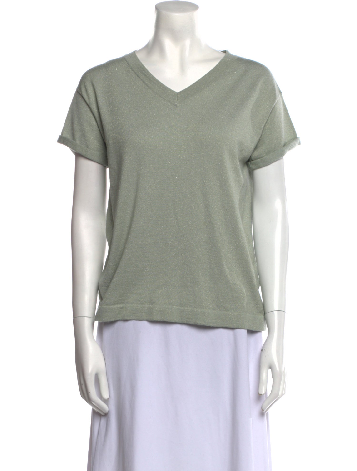 Brunello Cucinelli V-Neck Short Sleeve T-Shirt