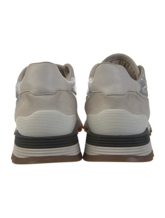 Brunello Cucinelli Leather Crystal Embellishments Sneakers