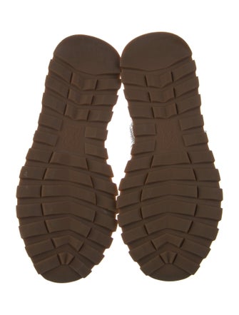 Brunello Cucinelli Leather Crystal Embellishments Sneakers