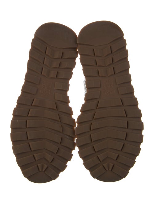 Brunello Cucinelli Leather Crystal Embellishments Sneakers