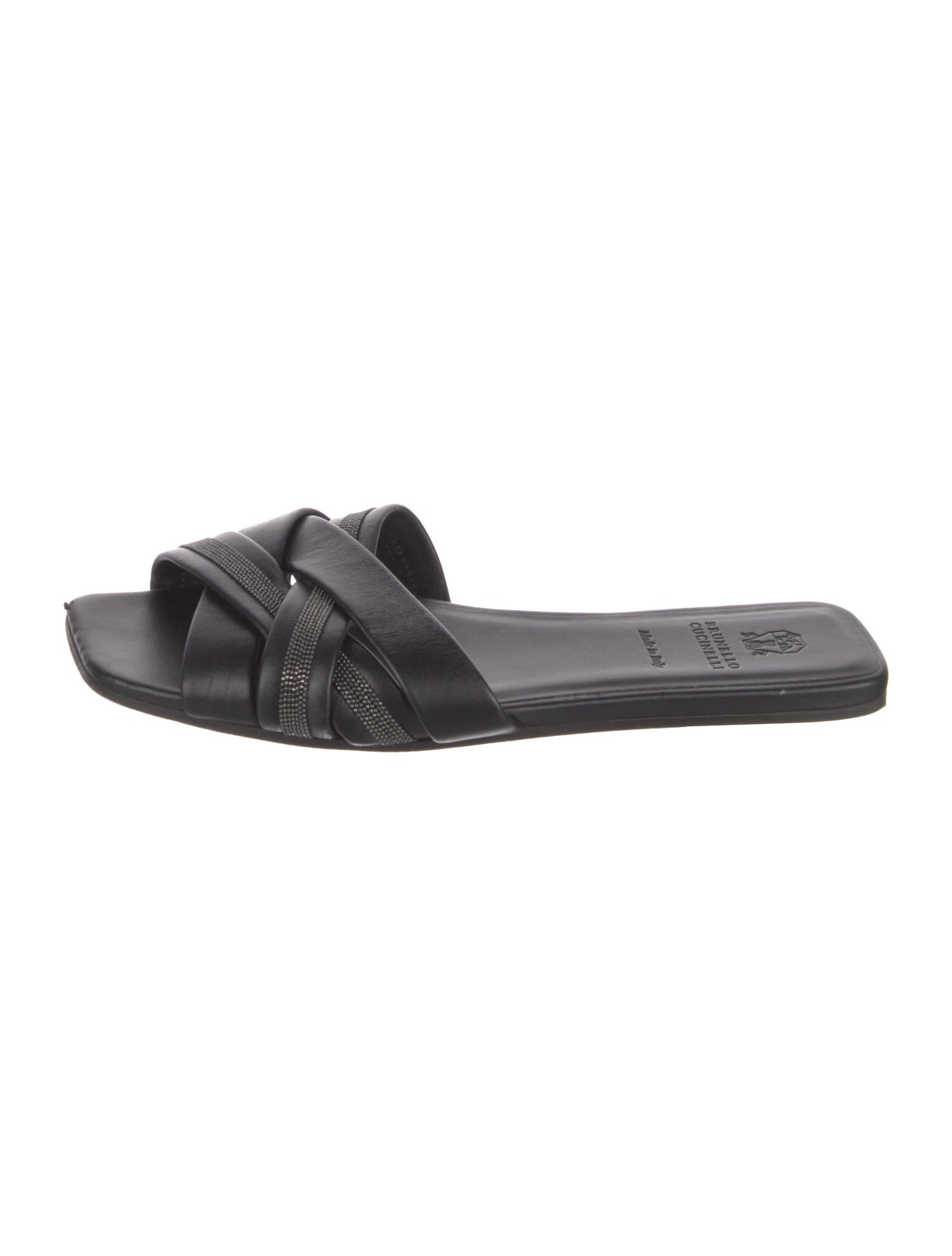 Brunello Cucinelli Leather Slides