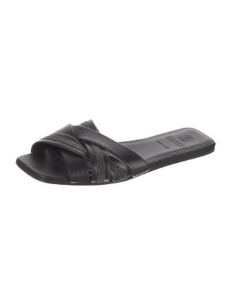Brunello Cucinelli Leather Slides