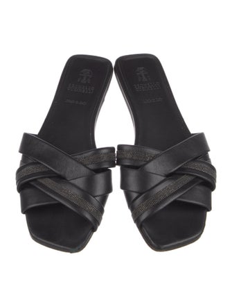 Brunello Cucinelli Leather Slides