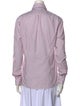 Brunello Cucinelli Striped Long Sleeve Button-Up Top