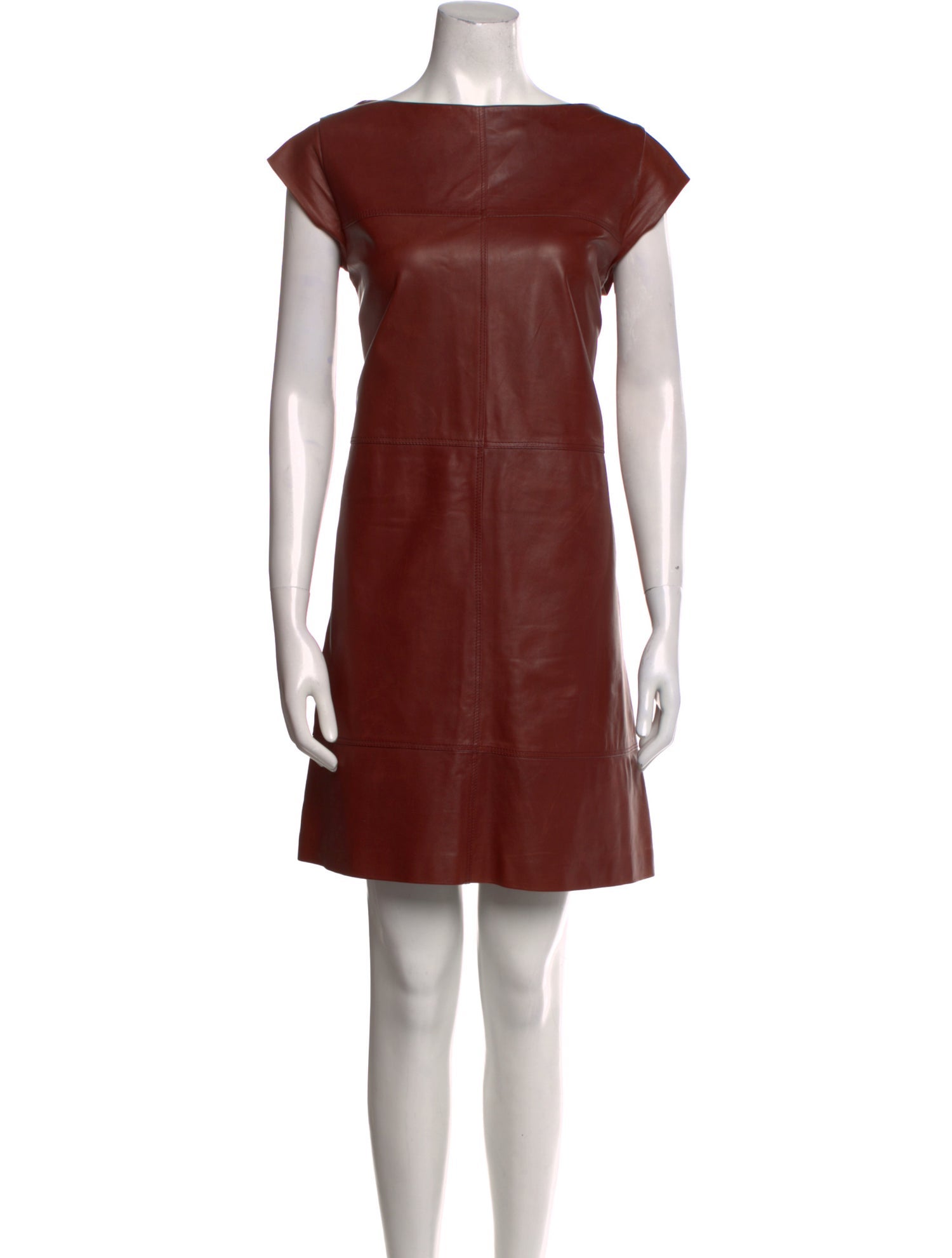 Brunello Cucinelli Leather Mini Dress