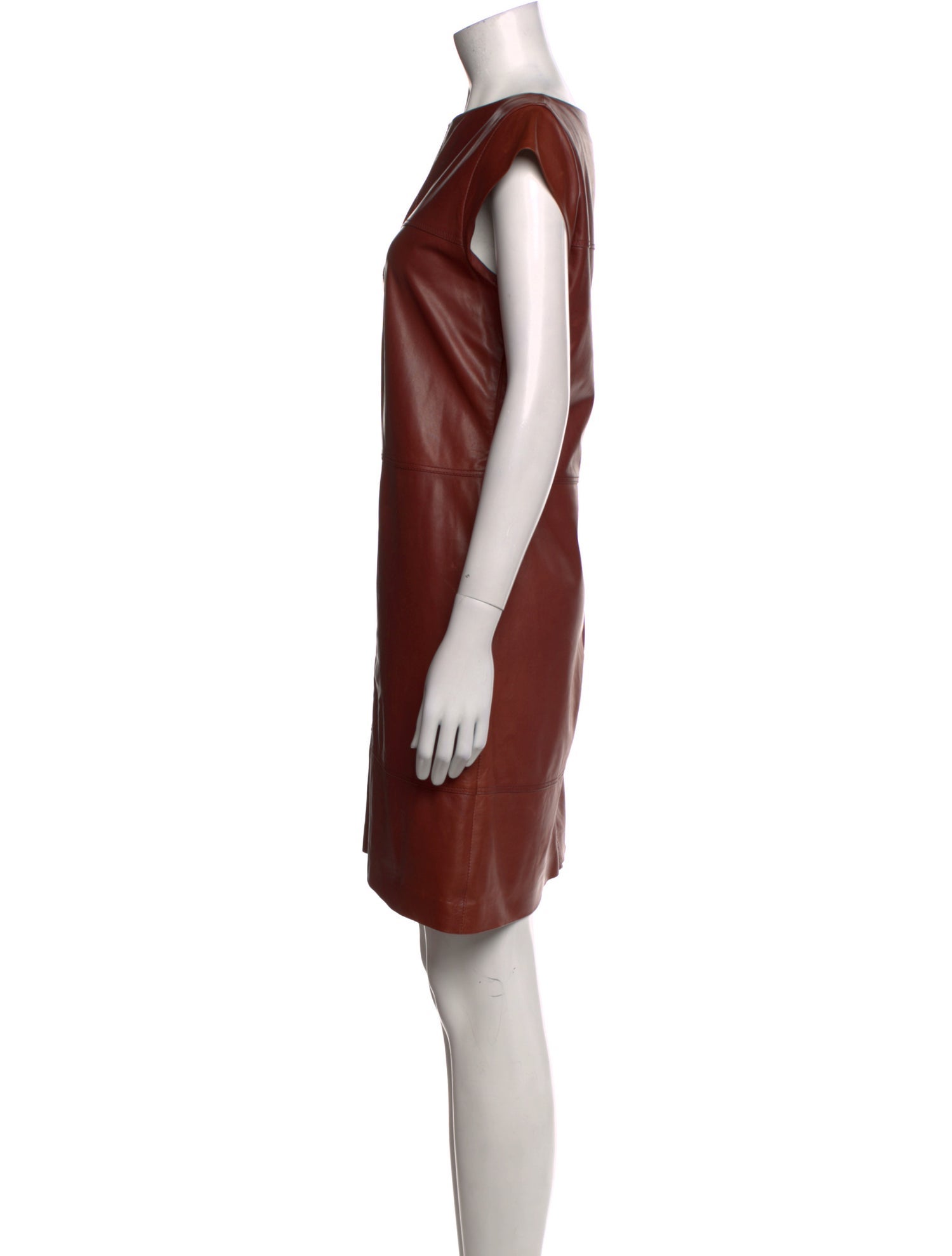 Brunello Cucinelli Leather Mini Dress