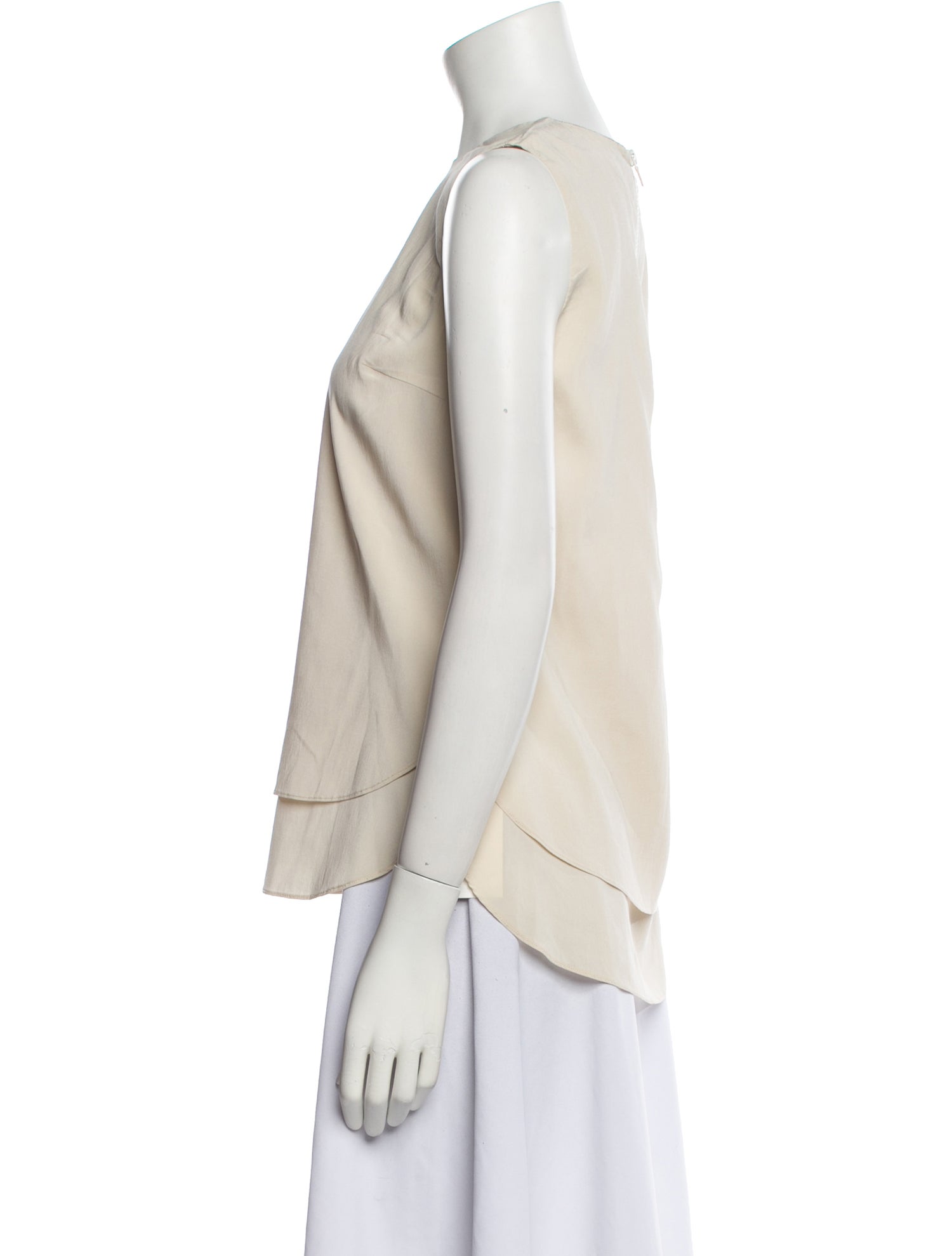 Brunello Cucinelli Silk Bateau Neckline Top