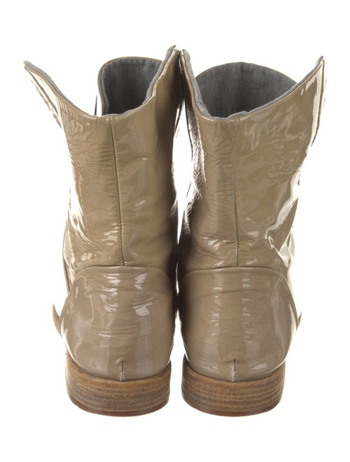 Brunello Cucinelli Patent Leather Combat Boots