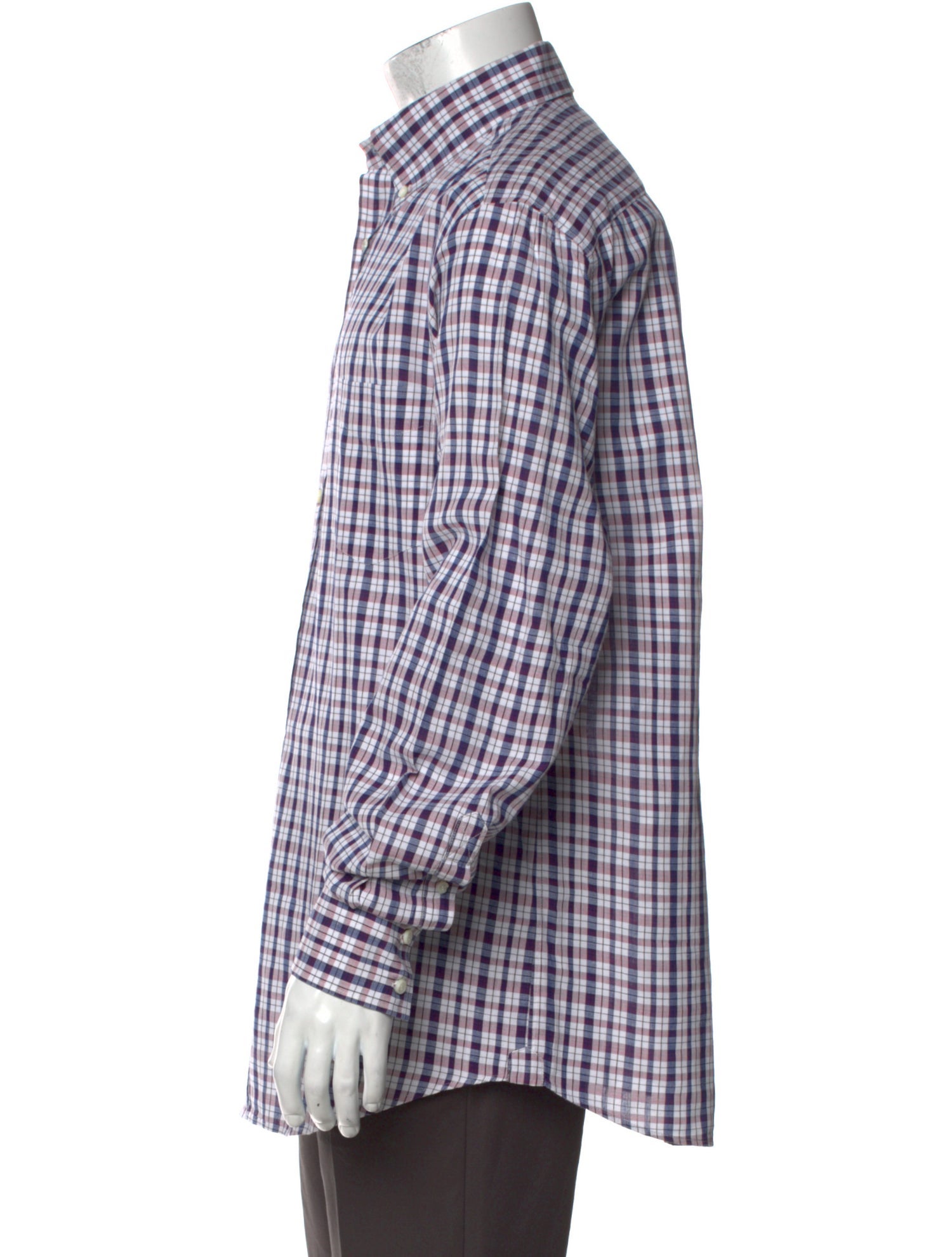 Brunello Cucinelli Plaid Print Long Sleeve Shirt