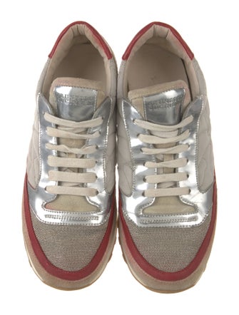 Brunello Cucinelli Suede Printed Athletic Sneakers