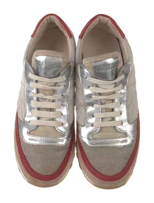 Brunello Cucinelli Suede Printed Athletic Sneakers