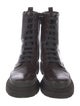 Brunello Cucinelli Leather Beaded Accents Combat Boots