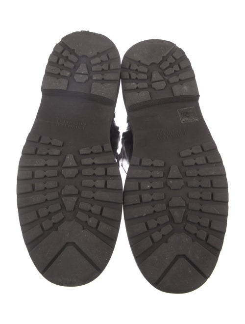 Brunello Cucinelli Leather Beaded Accents Combat Boots