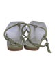 Brunello Cucinelli Monili Leather T-Strap Sandals