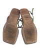 Brunello Cucinelli Monili Leather T-Strap Sandals