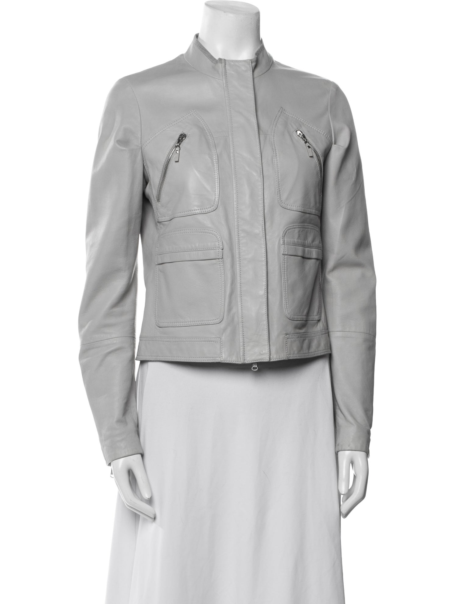 Brunello Cucinelli Leather Biker Jacket