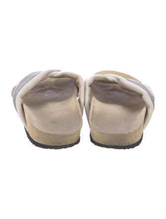 Brunello Cucinelli Monili Suede Slides