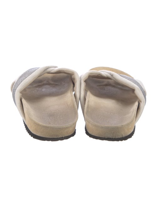 Brunello Cucinelli Monili Suede Slides