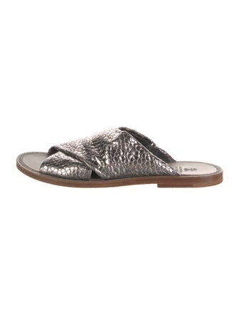 Brunello Cucinelli Monili Leather Slides